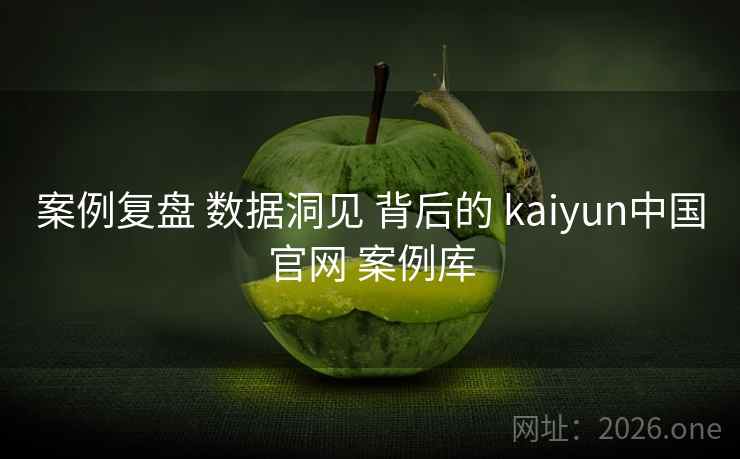案例复盘 数据洞见 背后的 kaiyun中国官网 案例库