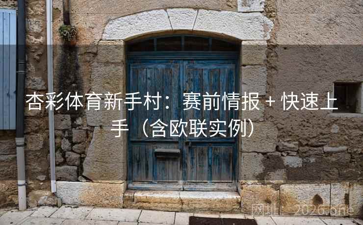 杏彩体育新手村：赛前情报 + 快速上手（含欧联实例）