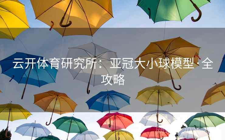 云开体育研究所：亚冠大小球模型·全攻略