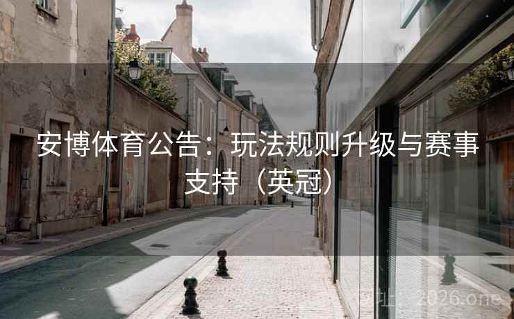 安博体育公告：玩法规则升级与赛事支持（英冠）