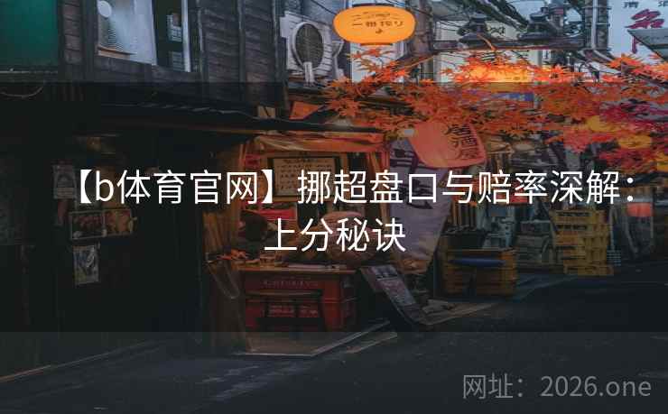【b体育官网】挪超盘口与赔率深解：上分秘诀