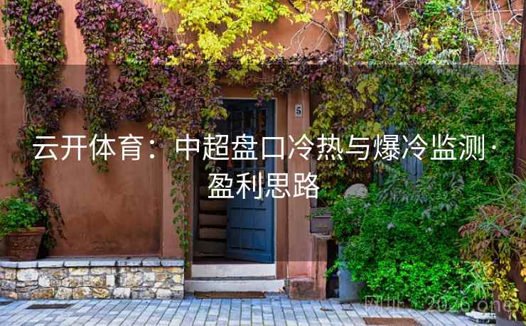 云开体育：中超盘口冷热与爆冷监测·盈利思路